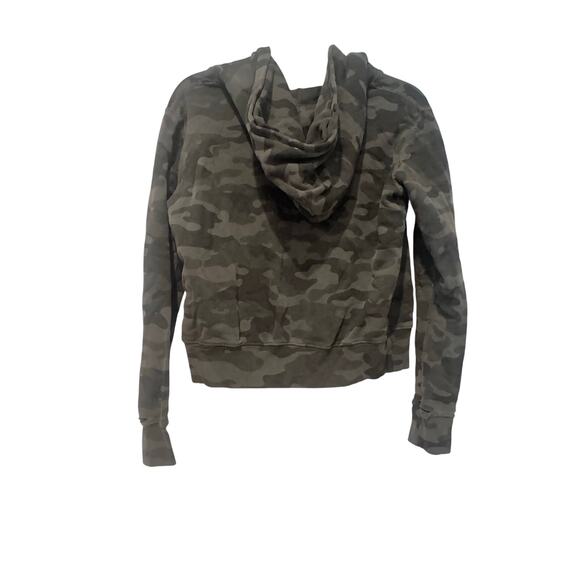 Nili Lotan Callie Sample Distress Open Front Cropped Hoodie Camo Size XS NWOT - Picture 8 of 15